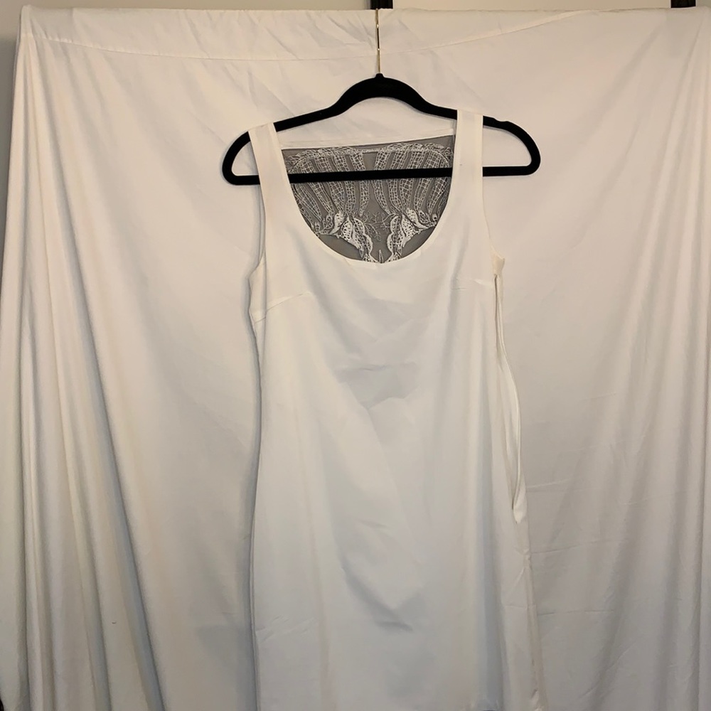 White skull mini dress
